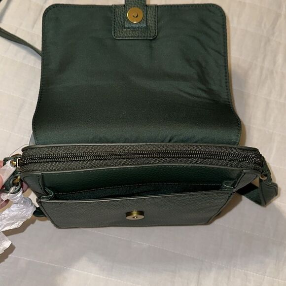 Fossil Kinley Pine Green Genuine Leather SmallโCrossbody - Picture 10 of 15